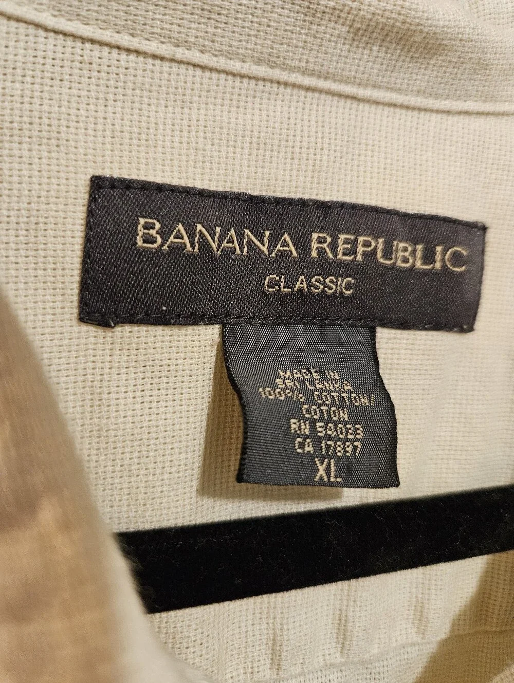 Banana Republic Off-White Button-Front Workshirt